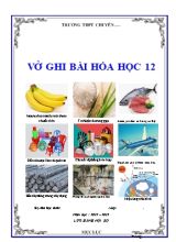 Vở ghi bài Hóa học Lớp 12 - Năm học 2022-2023